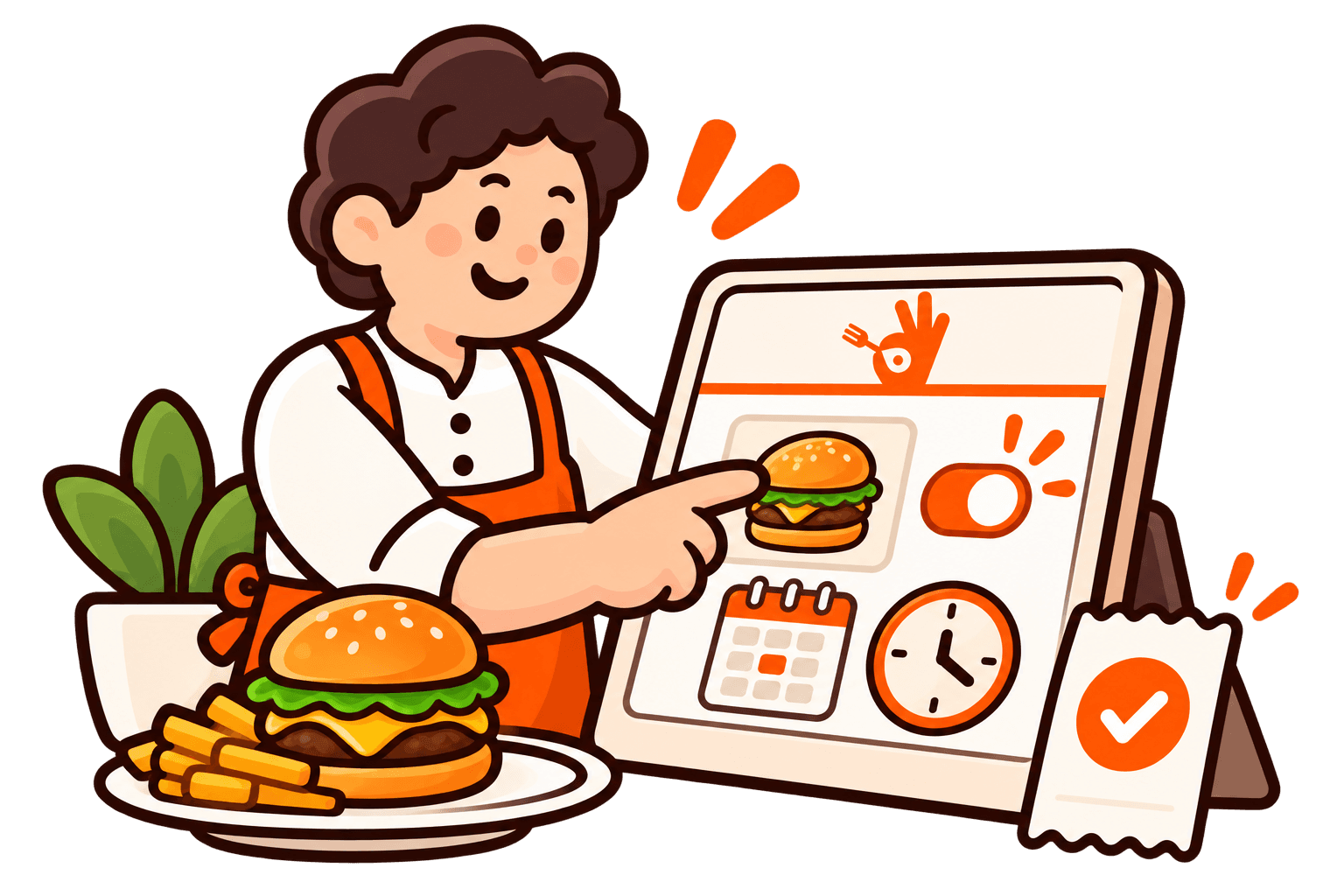 Le restaurateur choisit ses offres et leurs horaires depuis son espace Findeal.